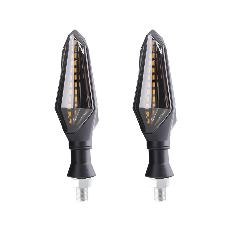 Diamond Arrow Motorcycle LED DRL Turn Signal Pair alternate front reference