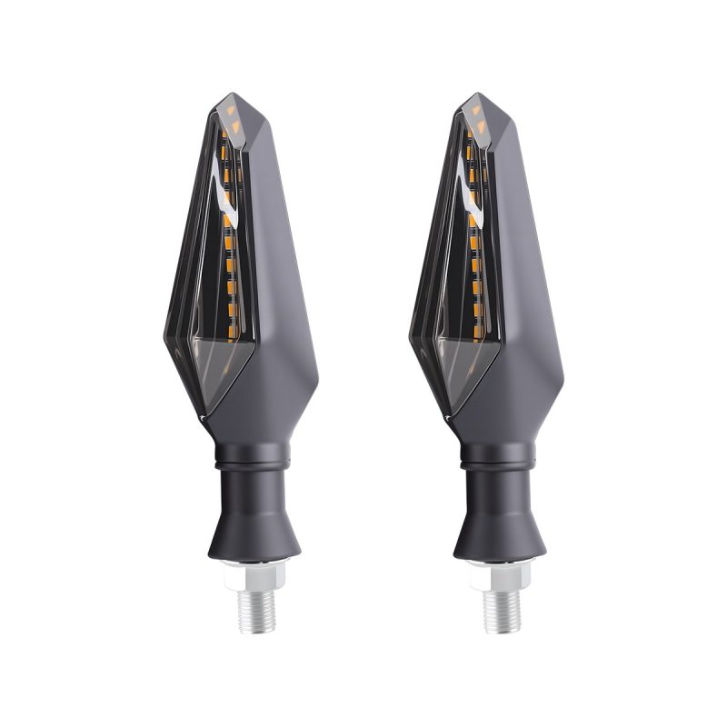 Diamond Arrow Motorcycle LED DRL Turn Signal Pair side or rear reference