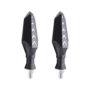 Diamond Arrow Motorcycle LED DRL Turn Signal Pair detail angle reference