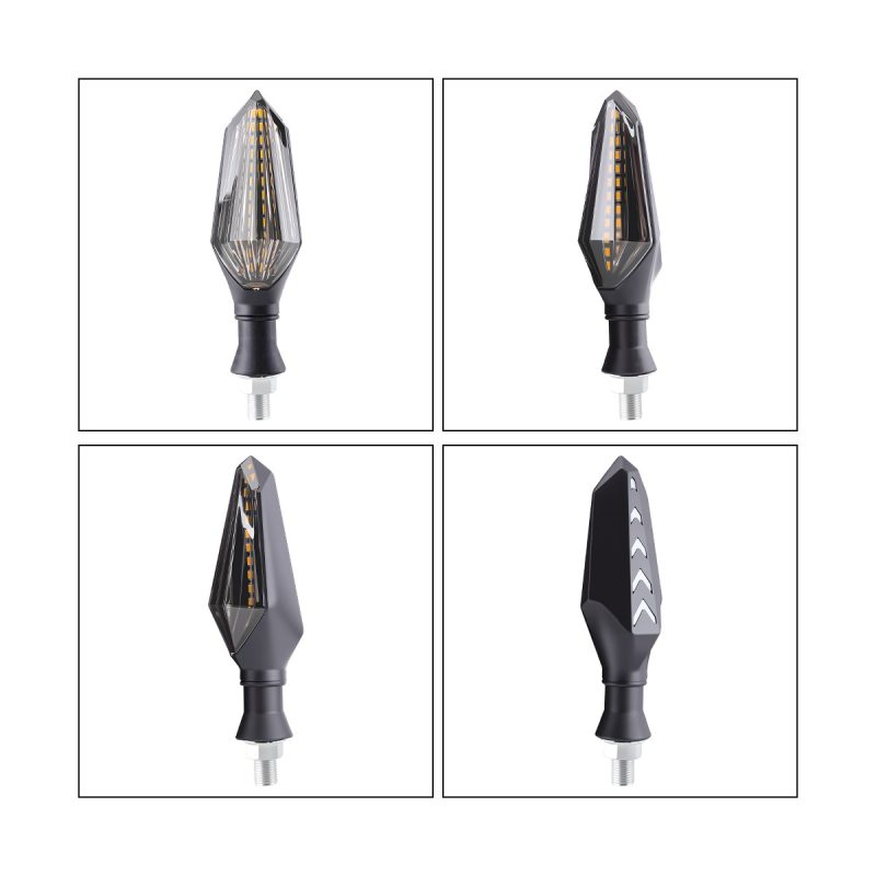Diamond Arrow Motorcycle LED DRL Turn Signal Pair package or application reference
