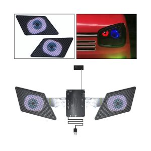 Color-effect reference for DIY headlight decorative LED panel kit