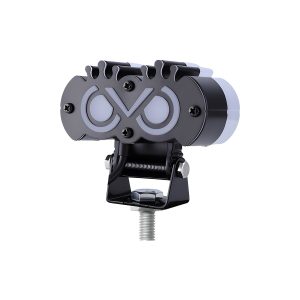 Double Pearl Demon Eye Led Motorcycle Spotlight 04 Double Demon Rear Double pearl demon eye LED spotlight rear view