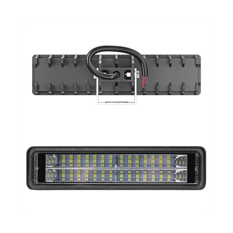 Double Row 28 Led One Line Work Light Rear Bracket Rear bracket and front housing reference from the supplied product image set.