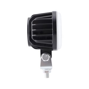 Side view of dual-bead motorcycle horn LED auxiliary light