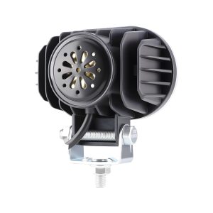 Rear horn view of dual-bead motorcycle horn LED auxiliary light