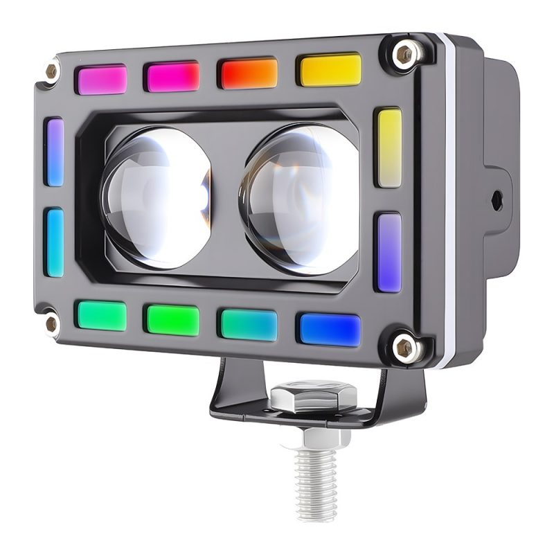 Dual Bead Rgb Demon Eye Led Work Light Main Dual-Bead RGB Demon Eye LED Work Light 12V-24V IP68