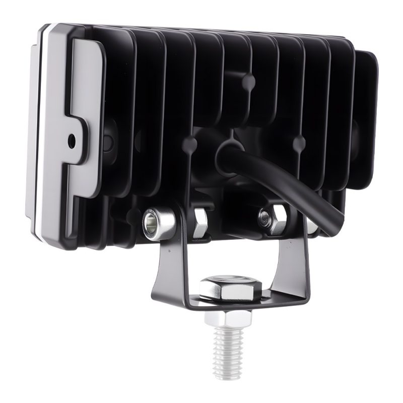 Dual Bead Rgb Demon Eye Led Work Light Rear Heat Sink Rear view showing the heat-sink housing and mounting bracket structure.