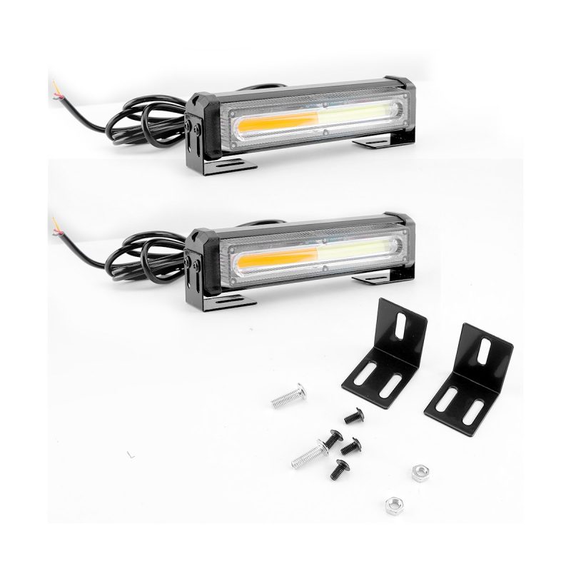 Dual Color Linear Cob Led Warning Light Bar Options 06 Linear Cob White Amber Kit Kit reference for white amber linear COB LED warning light bar