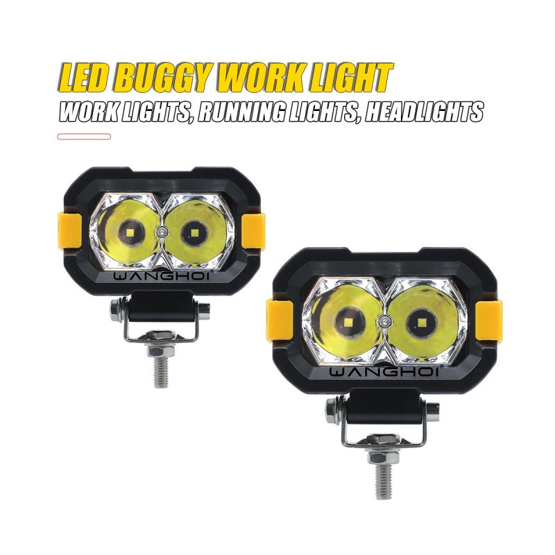 Dual Eye Buggy Led Work Light 04 Dual Eye Front Yellow Yellow front reference for dual-eye buggy LED work light