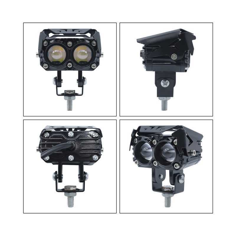 Dual-Lens Bifocal Motorcycle Auxiliary Spotlight