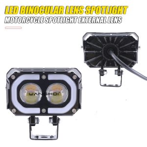 Dual Lens Binocular Led Motorcycle Spotlight Rear Housing Front and rear housing reference from the supplied source image.