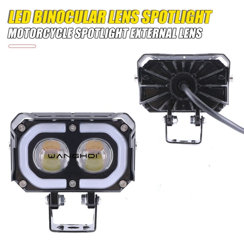 Dual Lens Binocular Led Motorcycle Spotlight Rear Housing Front and rear housing reference from the supplied source image.