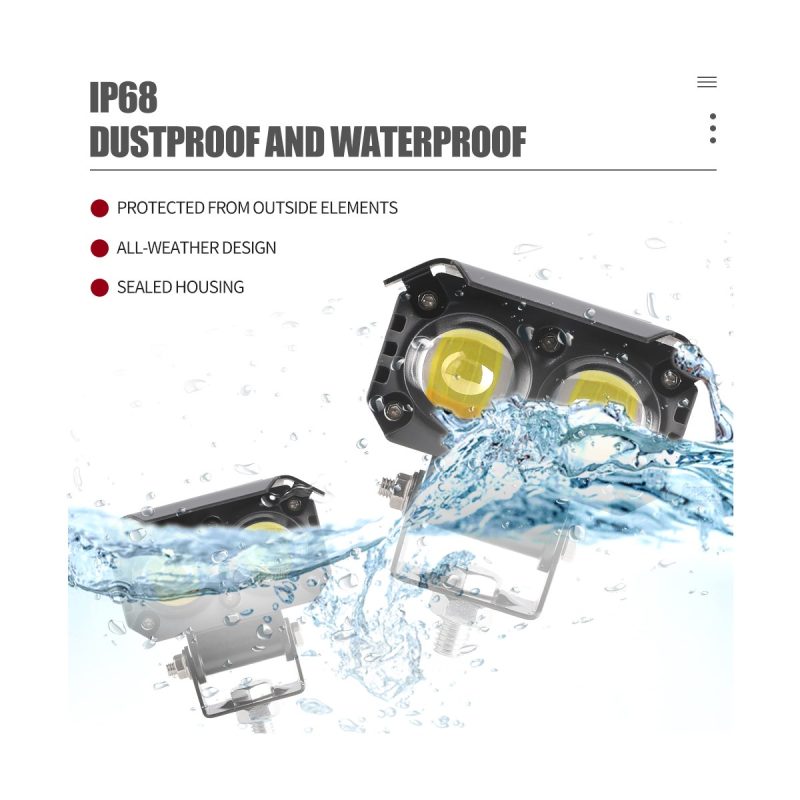 Dual Lens Devil Eye Small Steel Cannon Ip68 Waterproof Reference Source image reference for IP68 dustproof and waterproof positioning.
