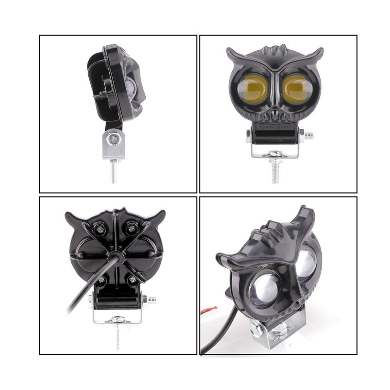 Dual Lens Owl Two Color Led Motorcycle Spotlight Main Dual Lens Owl Two-Color LED Motorcycle Spotlight 12V-24V