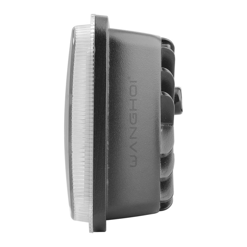 Dual Projector Straight Bar 7 Inch Square Led Headlight Side Profile Side profile showing housing depth and rear-body structure.