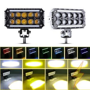 Dual Row Color Mode Led Work Light Color Modes Source image reference showing white, yellow, white/yellow, red, blue, green, ice blue, and purple color directions.