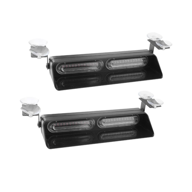 Dual Suction-Cup LED Strobe Warning Light Kit