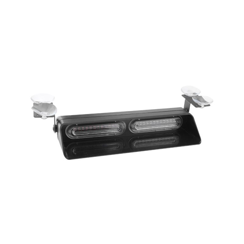 Single bar view of dual suction-cup LED strobe warning light kit