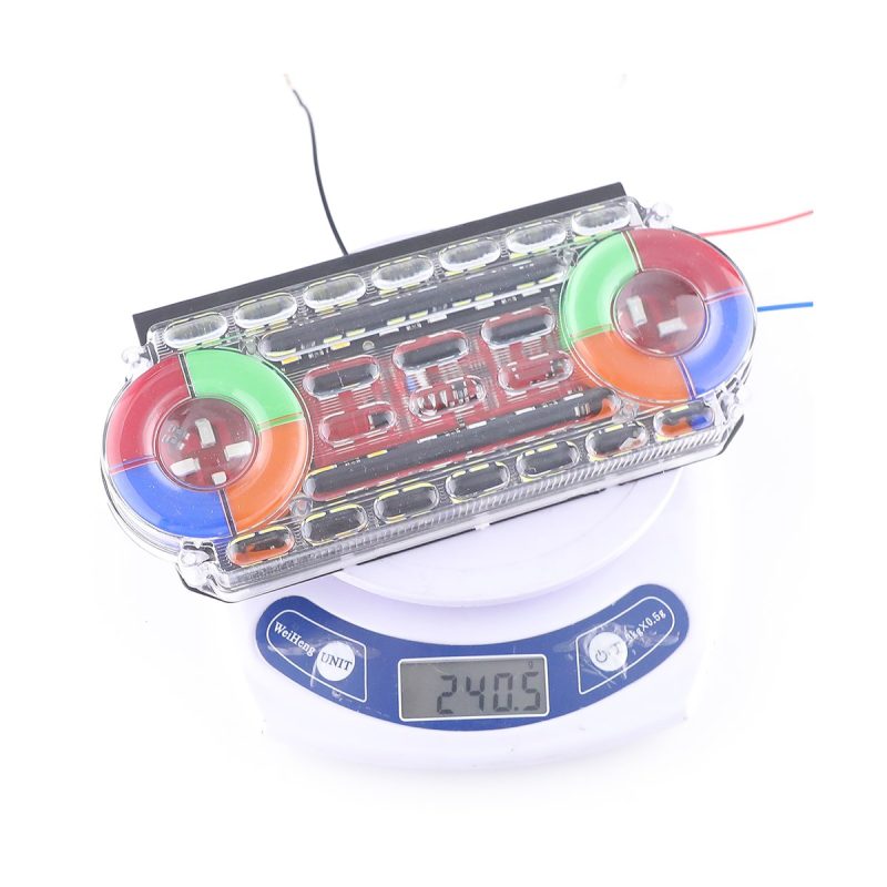 Dual Wheel Colorful Led Warning Light 05 Dual Wheel Scale Dual wheel colorful LED warning light scale view