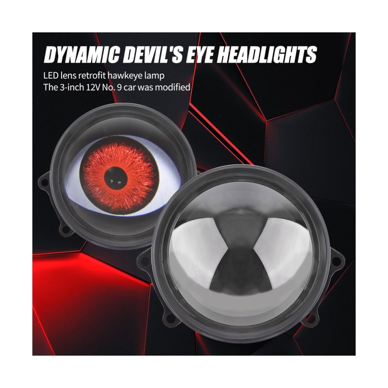 Red effect reference for dynamic devil eye LED headlight projector