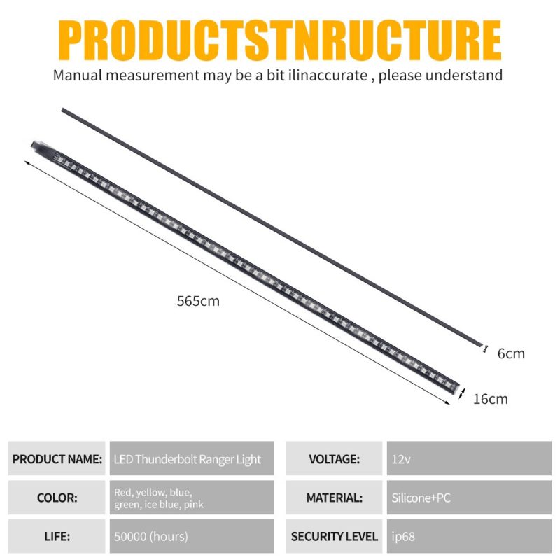 Dynamic Led Scanner Light Bar Remote Dimensions Dimension and source-spec reference image; confirm final drawing before quotation.