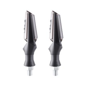 Electric Current Arrow Motorcycle Led Drl Turn Signal 03 Side Product Pair View Side product-only view showing housing structure.