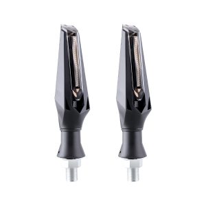 Electric Current Arrow Motorcycle Led Drl Turn Signal 04 Rear Product Pair View Rear housing view for catalog comparison.