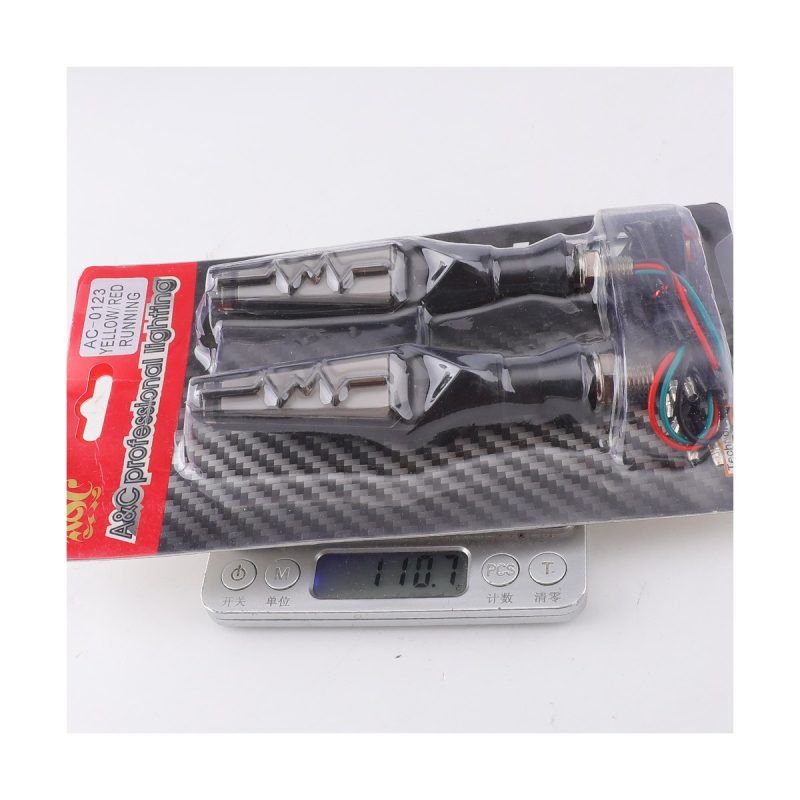 Electric Current Arrow Motorcycle Led Drl Turn Signal 06 Package And Weight Reference Supplied package image used as packing and weight reference.