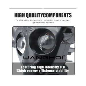 External Bull Head Led Motorcycle Work Light Components Component reference showing the lens and housing detail.
