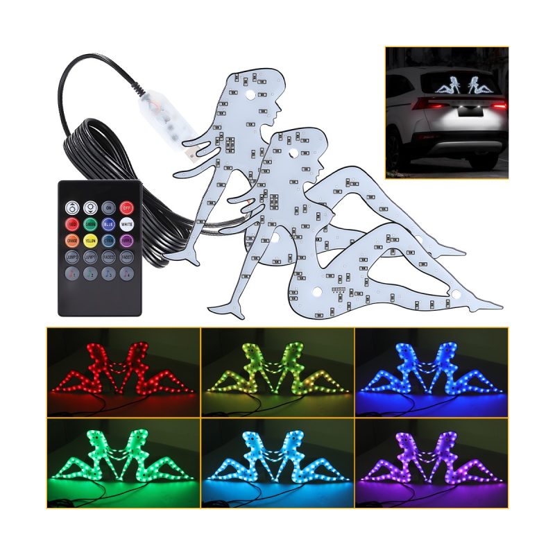 Female Figure Rgb Led Car Window Decorative Light Kit Main Female Figure RGB LED Car Window Decorative Light Kit