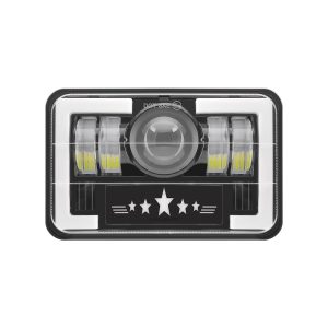 Five Bead Star Pattern 7 Inch Square Led Headlight 03 Five Bead Star Pattern 7 Inch Square Led Headlight 03 Five-Bead Star-Pattern 7 Inch Square LED Headlight side and depth reference