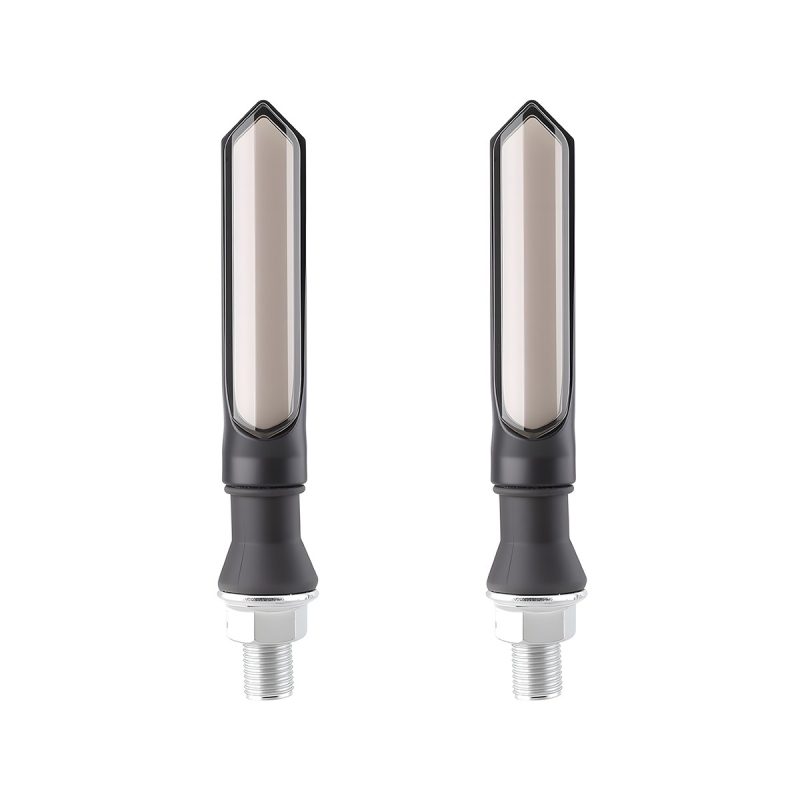 Flat Linear Motorcycle Led Drl Turn Signal 01 Main One To One Front Product Pair Flat Linear Motorcycle LED DRL Turn Signal Pair