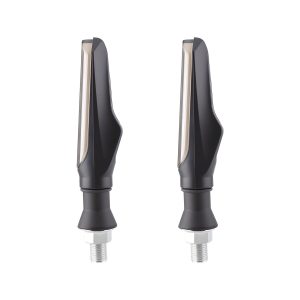 Flat Linear Motorcycle Led Drl Turn Signal 03 Side Product Pair View Side product-only view showing housing structure.