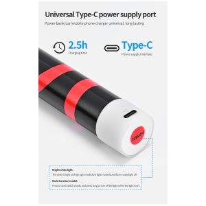 Source graphic showing universal Type-C power supply port and 2.5h charging reference.