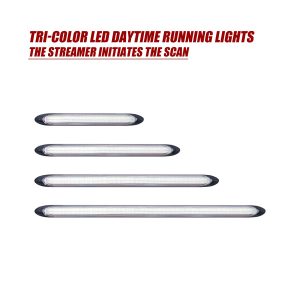 Flexible Tri Color Led Daytime Running Light Strip 02 Tri Drl Sizes Flexible tri-color LED daytime running light strip length options