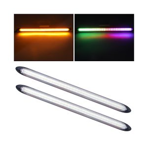 Flexible Tri Color Led Daytime Running Light Strip 04 Tri Drl White Amber Flexible tri-color LED daytime running light strip white and amber effect