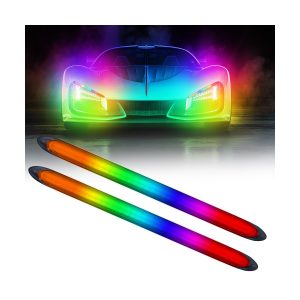 Flexible Tri Color Led Daytime Running Light Strip 05 Tri Drl Rgb Flexible tri-color LED daytime running light strip RGB colorful effect