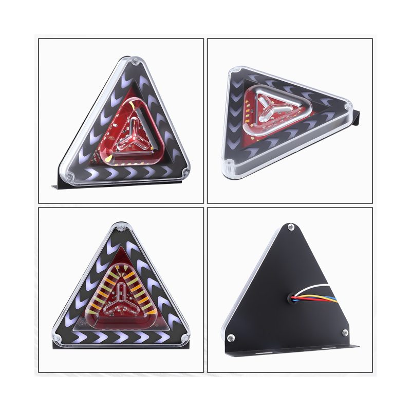 Flowing triangle LED warning strobe light multi-view image
