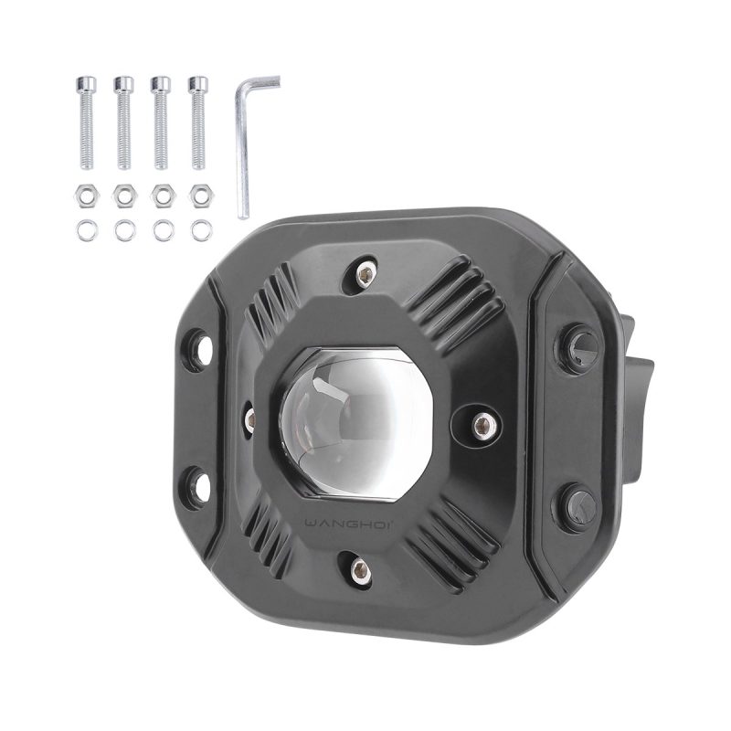 Flush-Mount Single-Bead LED Work Light kit hardware reference