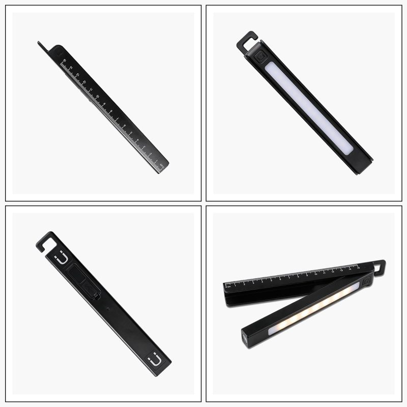 Foldable Magnetic Led Work Light Multi Angle Multi-angle source image showing closed, front, back, and partially opened product views.