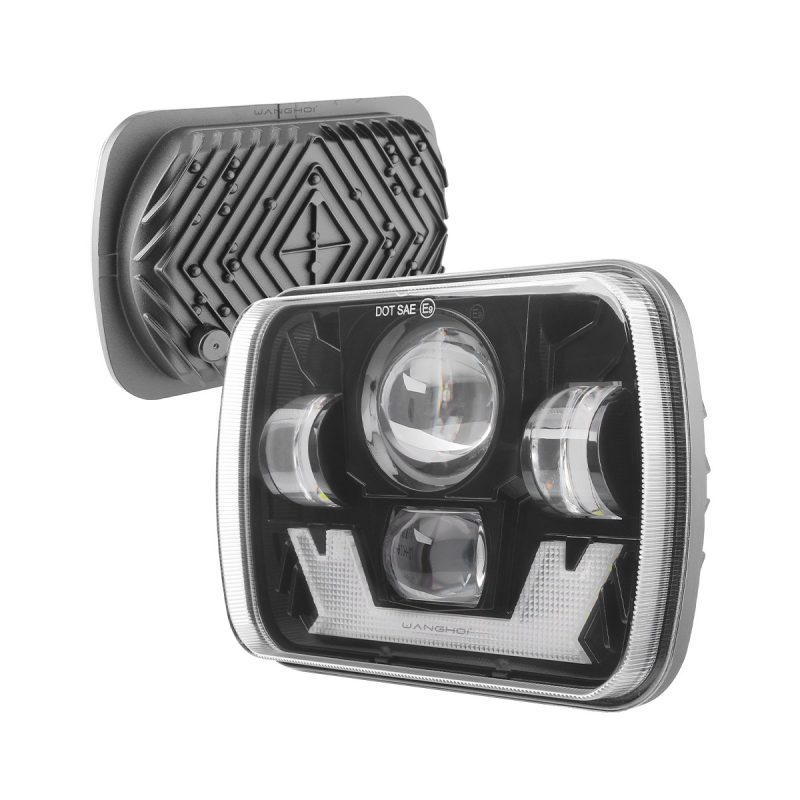 Four Bead 7 Inch Square Led Headlight 04 Four Bead 7 Inch Square Led Headlight 04 Four-Bead 7 Inch Square LED Headlight product angle reference