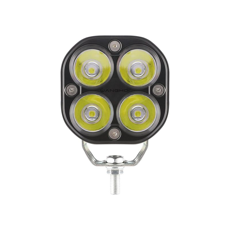 Four Leaf Clover Led Work Light Color Options 02 Clover White Front White lens four-leaf clover LED work light front view