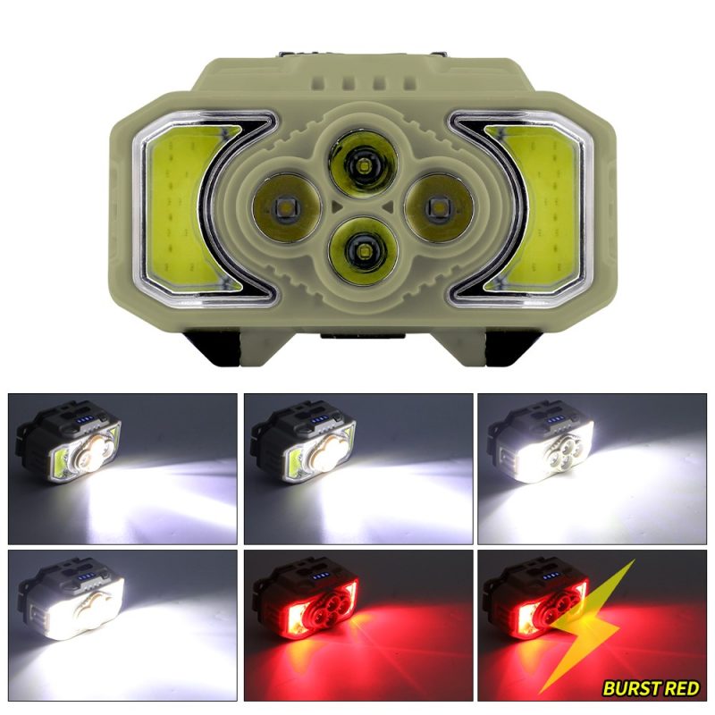 Source lighting-mode graphic showing multiple white-light levels plus red and burst-red references.