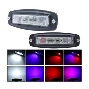 Four Row Led Red Blue Strobe Work Light Bar 05 Four Row Strobe Effects Lighting effect references for four-row LED strobe work light bar