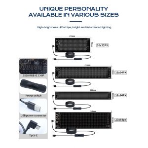 Gob Full Color Led Flexible Car Rear Window Display 02 Gob Sizes GOB full-color LED car display pixel size options