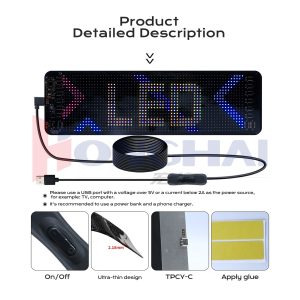 Gob Full Color Led Flexible Car Rear Window Display 04 Gob Brightness GOB full-color LED car display brightness effect graphic