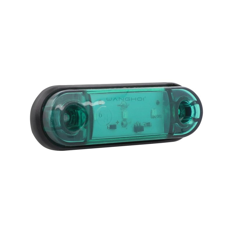 Green Long Led Truck Side Marker Light 12V 24V Ip68 01 Main One To One Green Product Pair Green Long LED Truck Side Marker Light 12V-24V IP68
