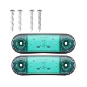 Green Long Led Truck Side Marker Light 12V 24V Ip68 03 Kit With Screws Product view showing supplied mounting screws.