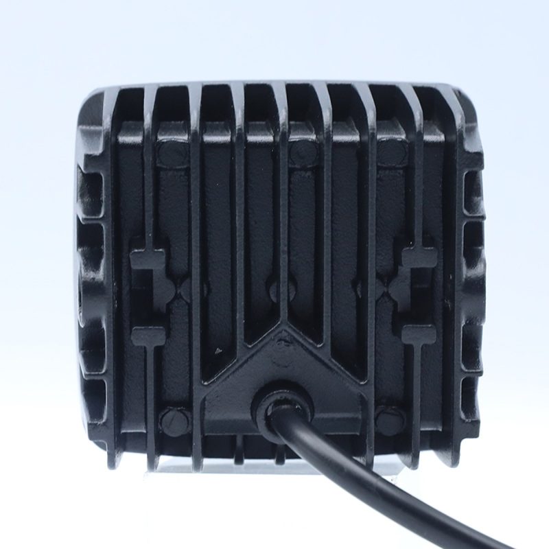 Gz01 Square Projector Led Auxiliary Light Rear Heat Sink Rear heat-sink housing and wiring reference for installation checks.