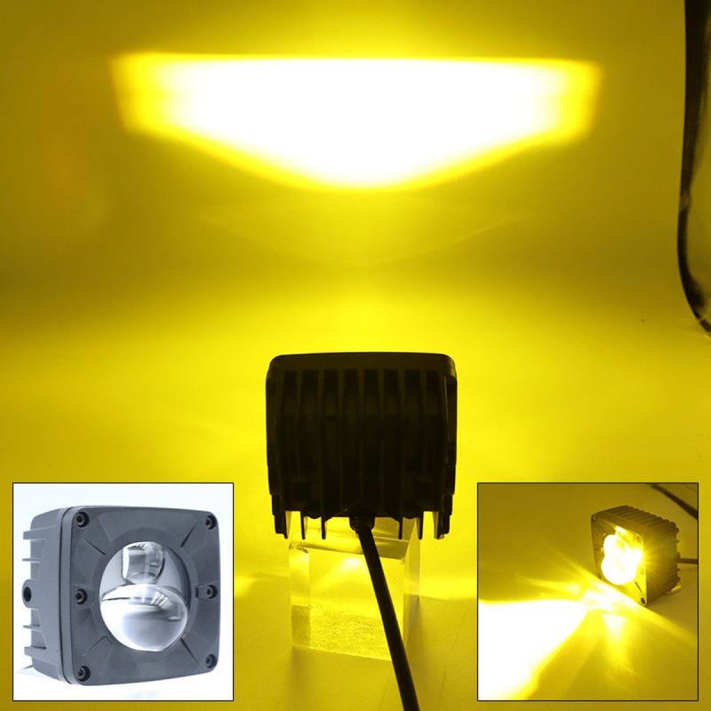 Gz01 Square Projector Led Auxiliary Light Yellow Beam Effect Yellow beam-effect reference from the supplied product image set.